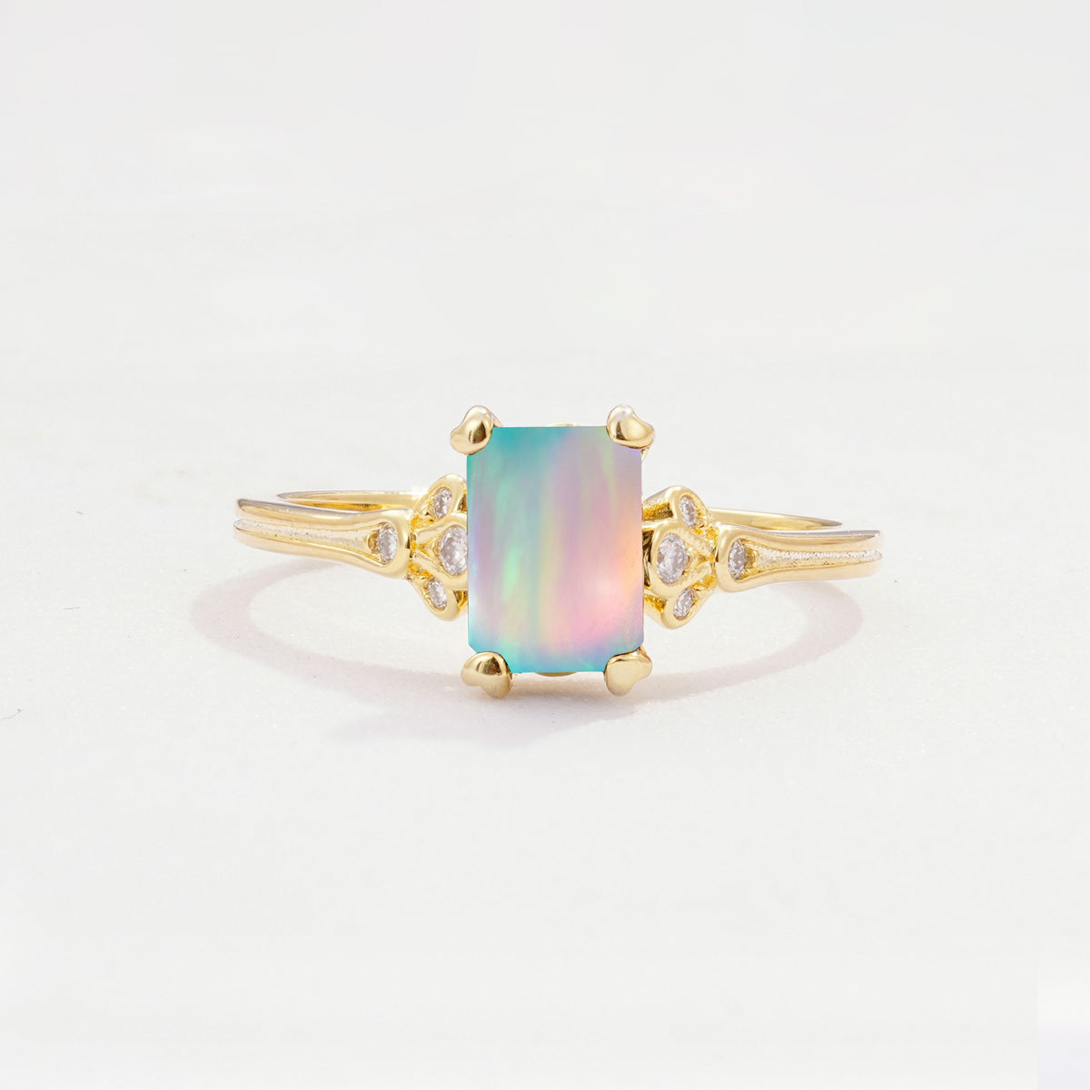 ML07055 Fire Opal Ring - Yellow-Gold