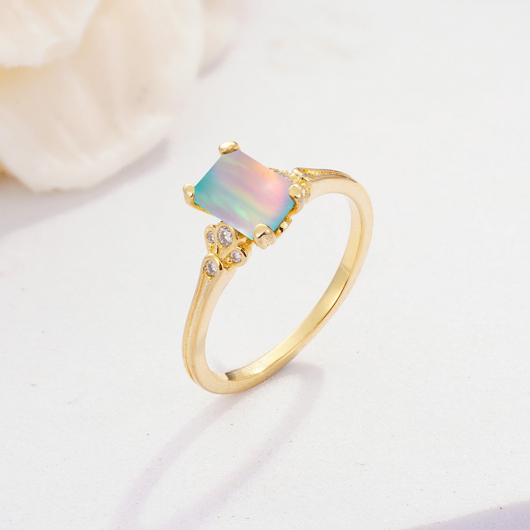 ML07055 Fire Opal Ring - Additional view