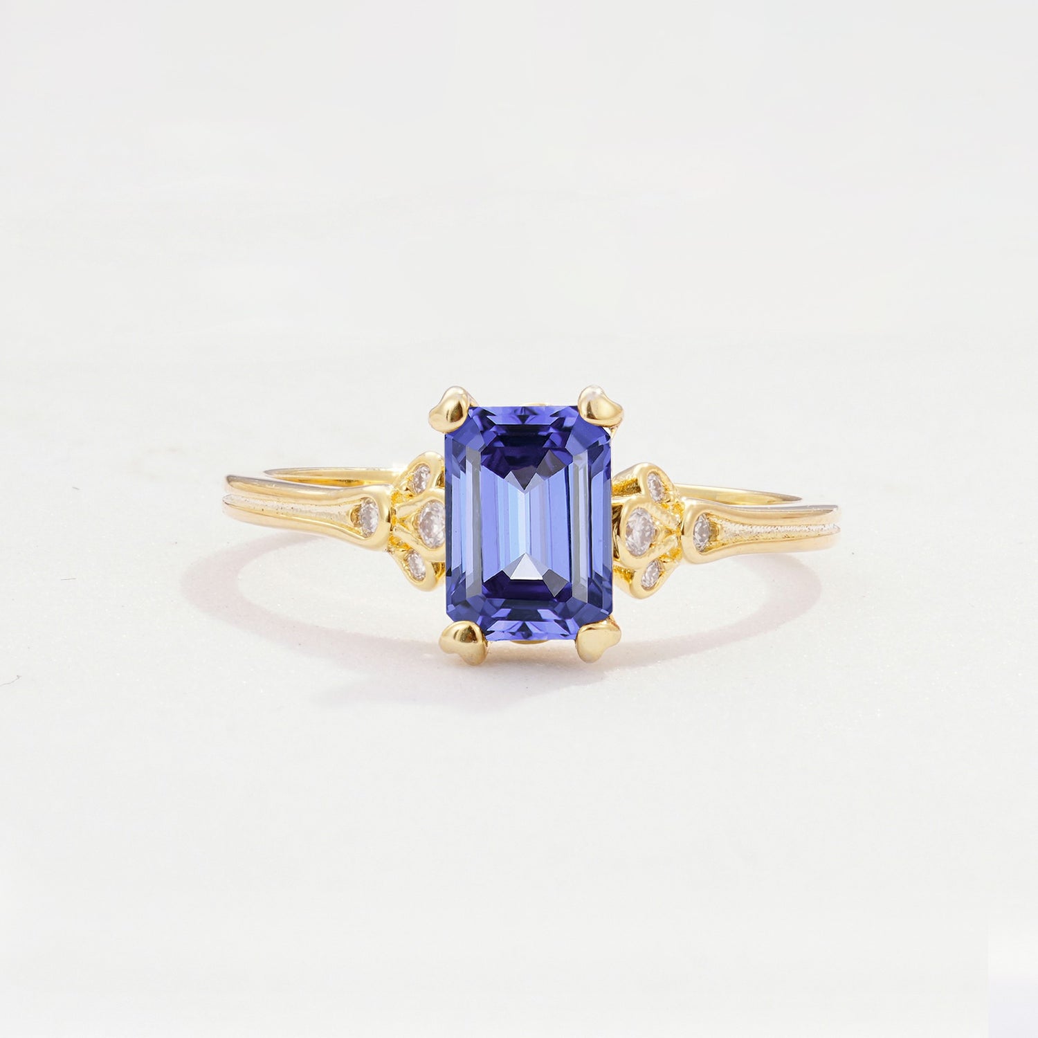 ML07055 Tanzanite Ring - Yellow-Gold