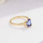 ML07055 Tanzanite Ring - White-Gold