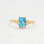 ML07055 Turquoise Ring - Yellow-Gold