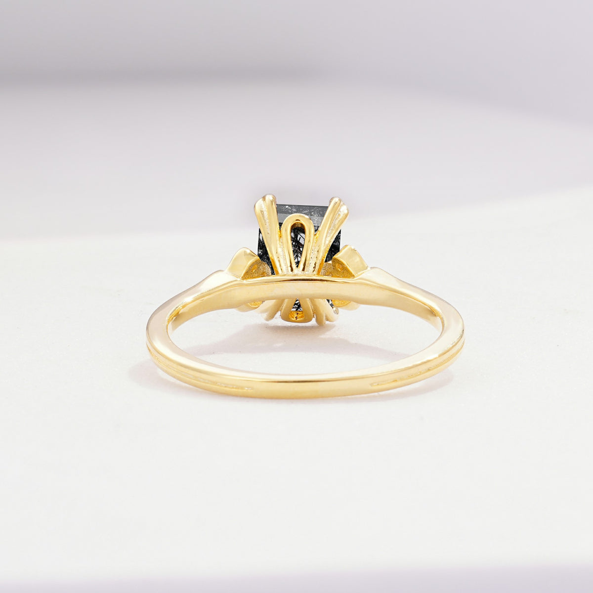 ML07055 Black Rutilated Quartz Ring - Additional view