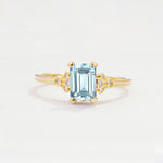 ML07055 Aquamarine Ring - Yellow-Gold