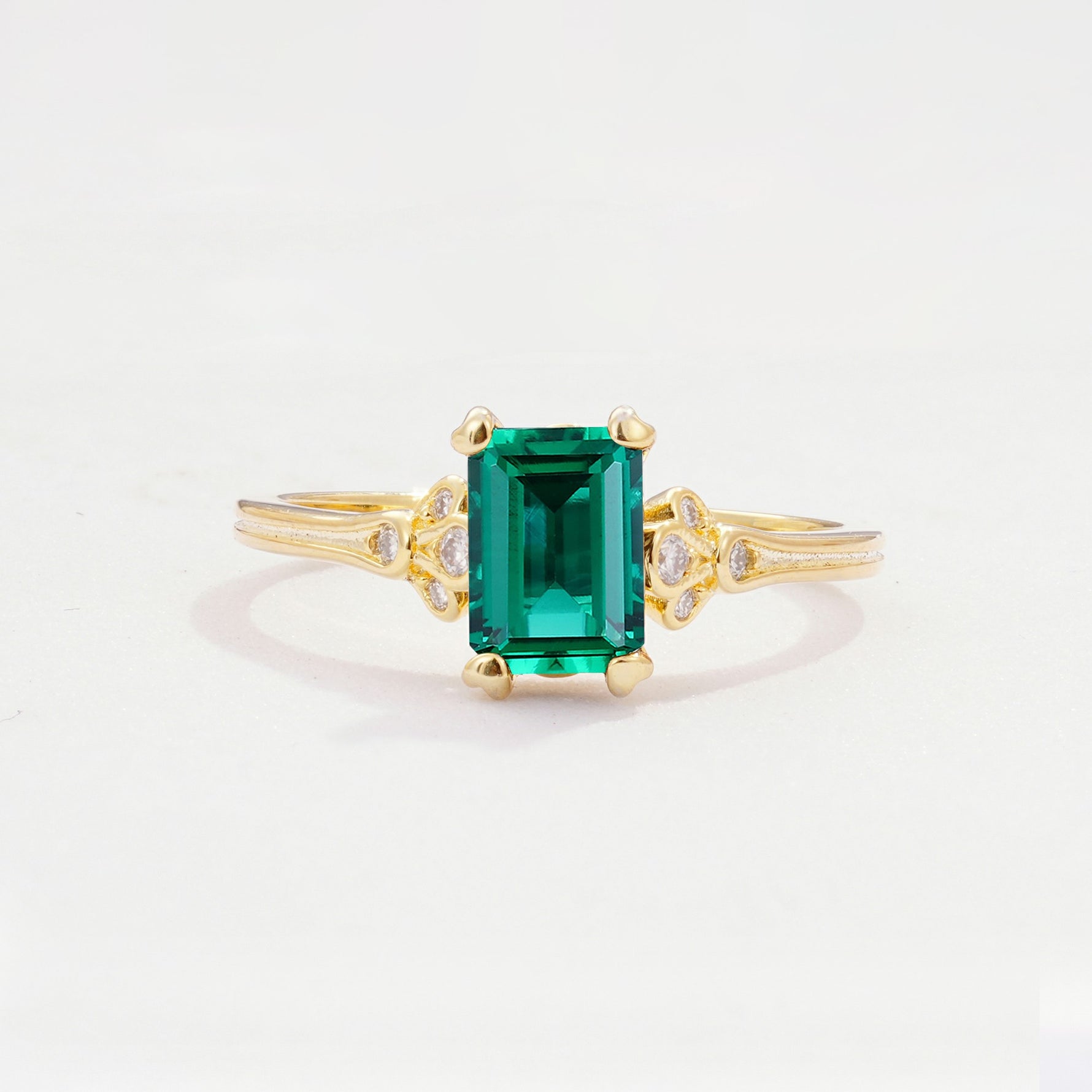 ML07055 Emerald Ring - Yellow-Gold
