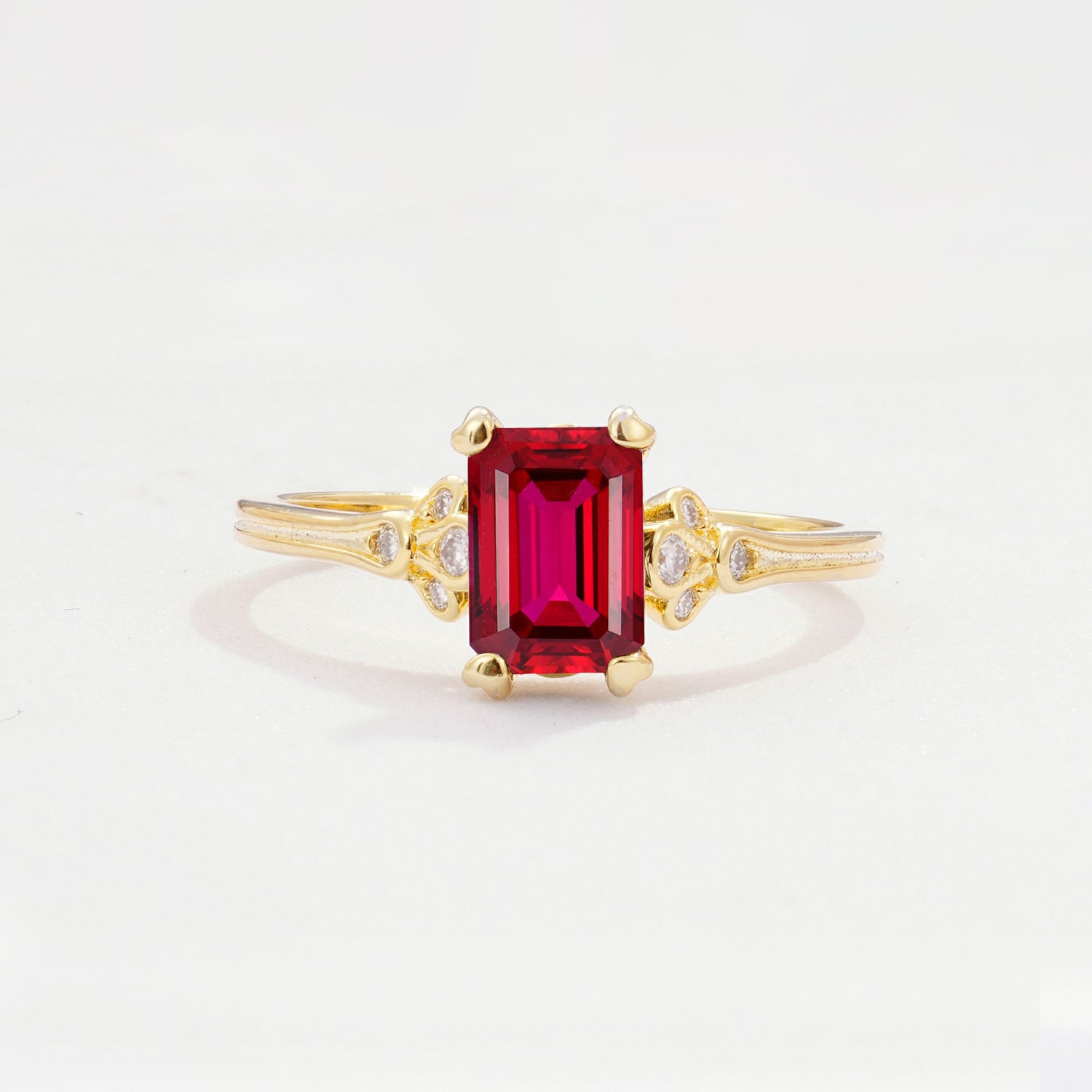 ML07055 Ruby Ring - Yellow-Gold