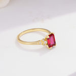 ML07055 Ruby Ring - White-Gold