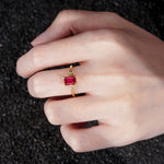 ML07055 Ruby Ring - Rose-Gold