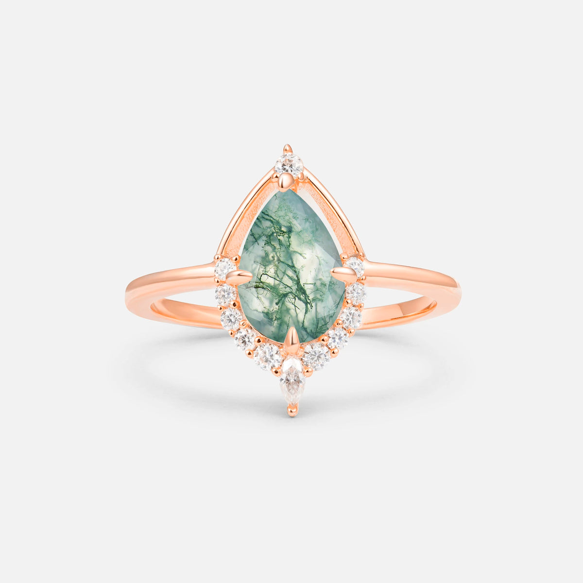 ML07057 Moss Agate Ring - Additional view