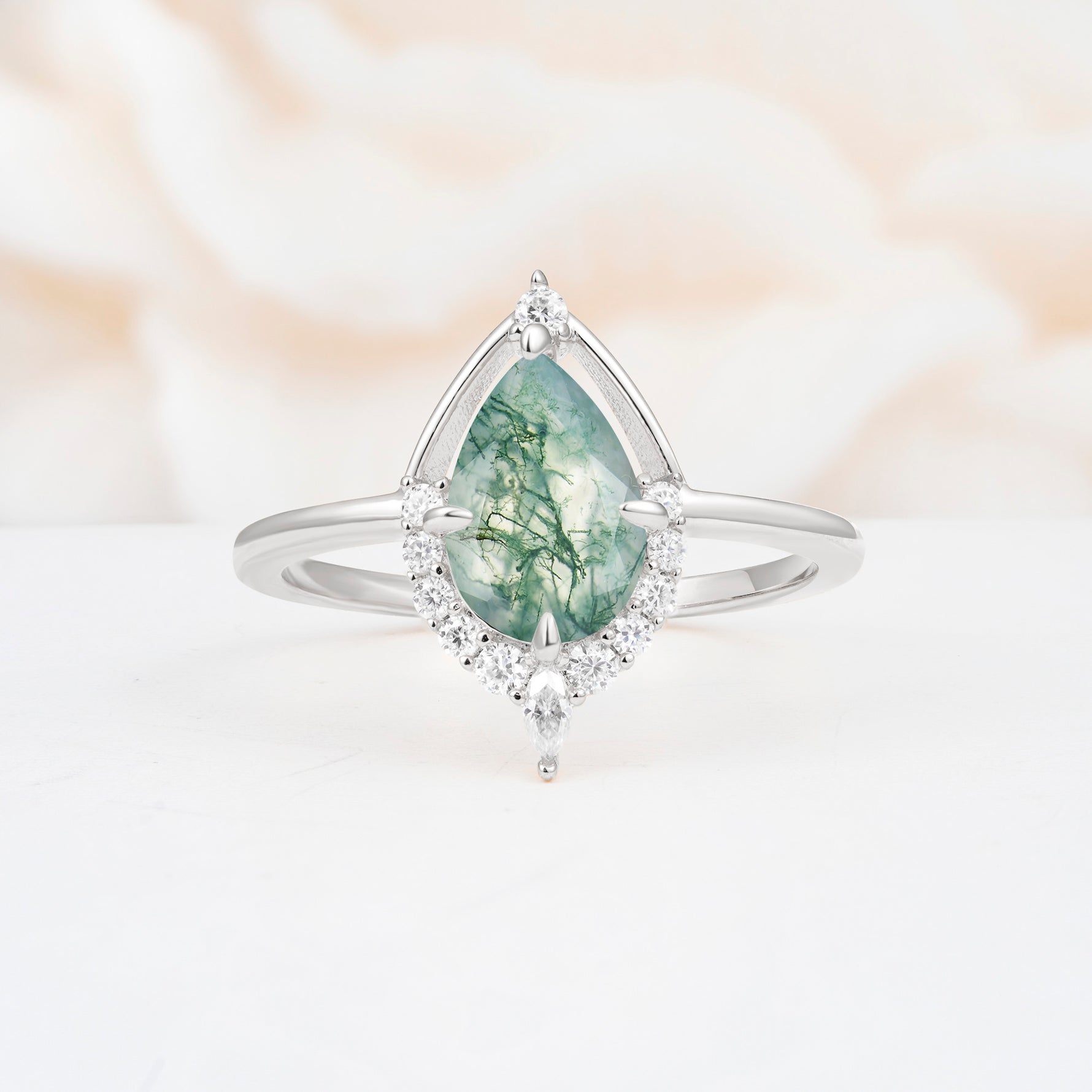 ML07057 Moss Agate Ring - Additional view
