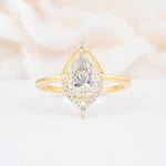 ML07057 Moissanite Ring - Yellow-Gold