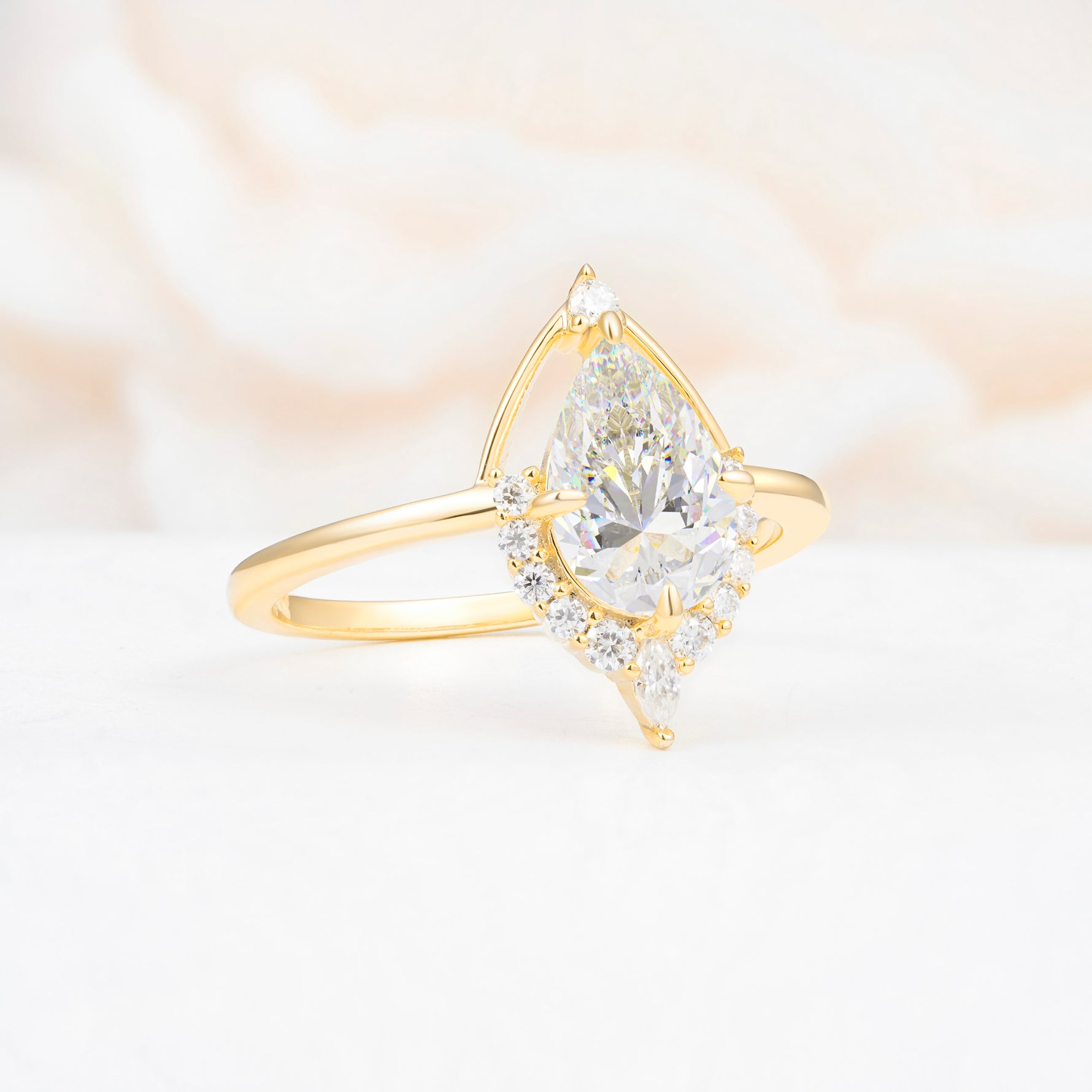 ML07057 Moissanite Ring - White-Gold