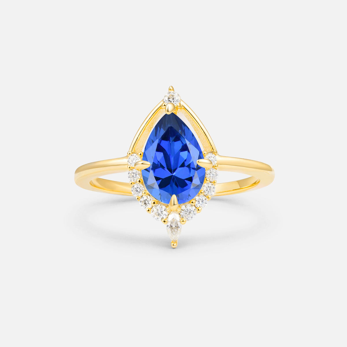 ML07057 Sapphire Ring - Yellow-Gold