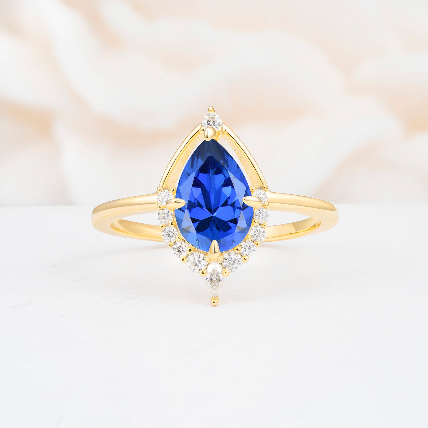 ML07057 Sapphire Ring - Yellow-Gold