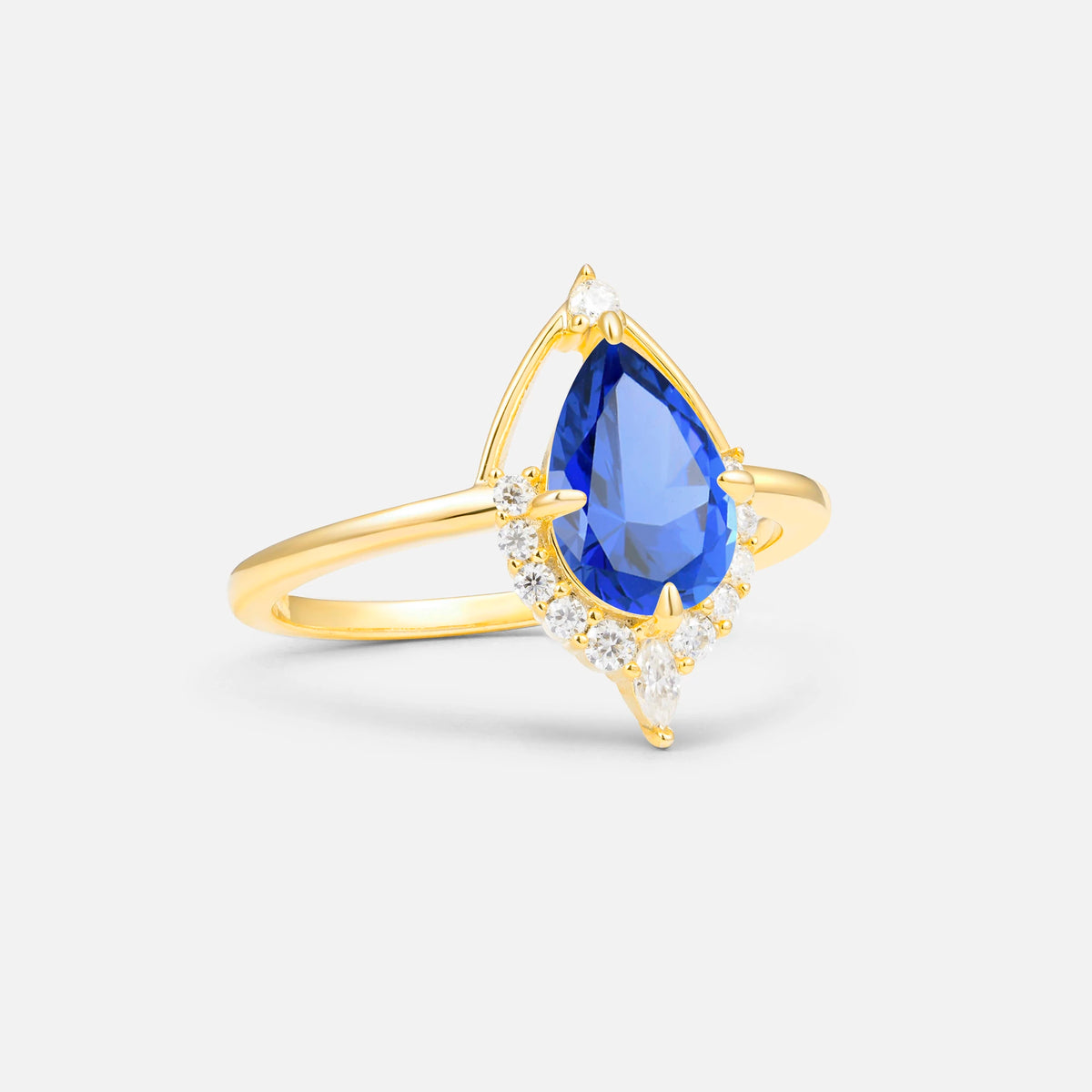 ML07057 Sapphire Ring - White-Gold