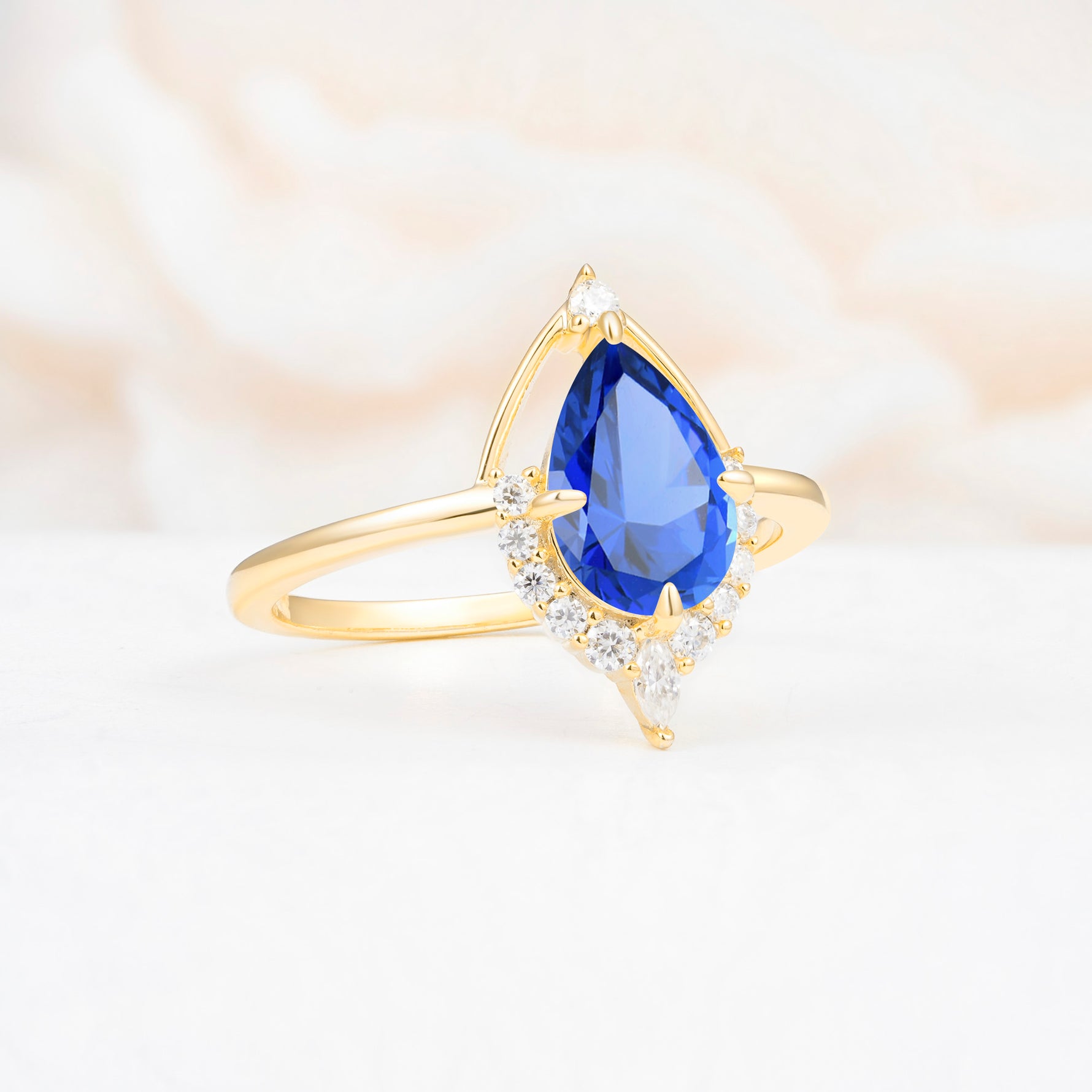ML07057 Sapphire Ring - White-Gold
