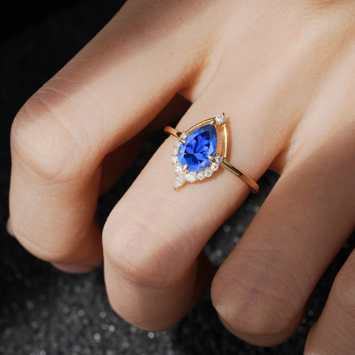 ML07057 Sapphire Ring - Rose-Gold