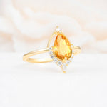 ML07057 Citrine Ring - White-Gold