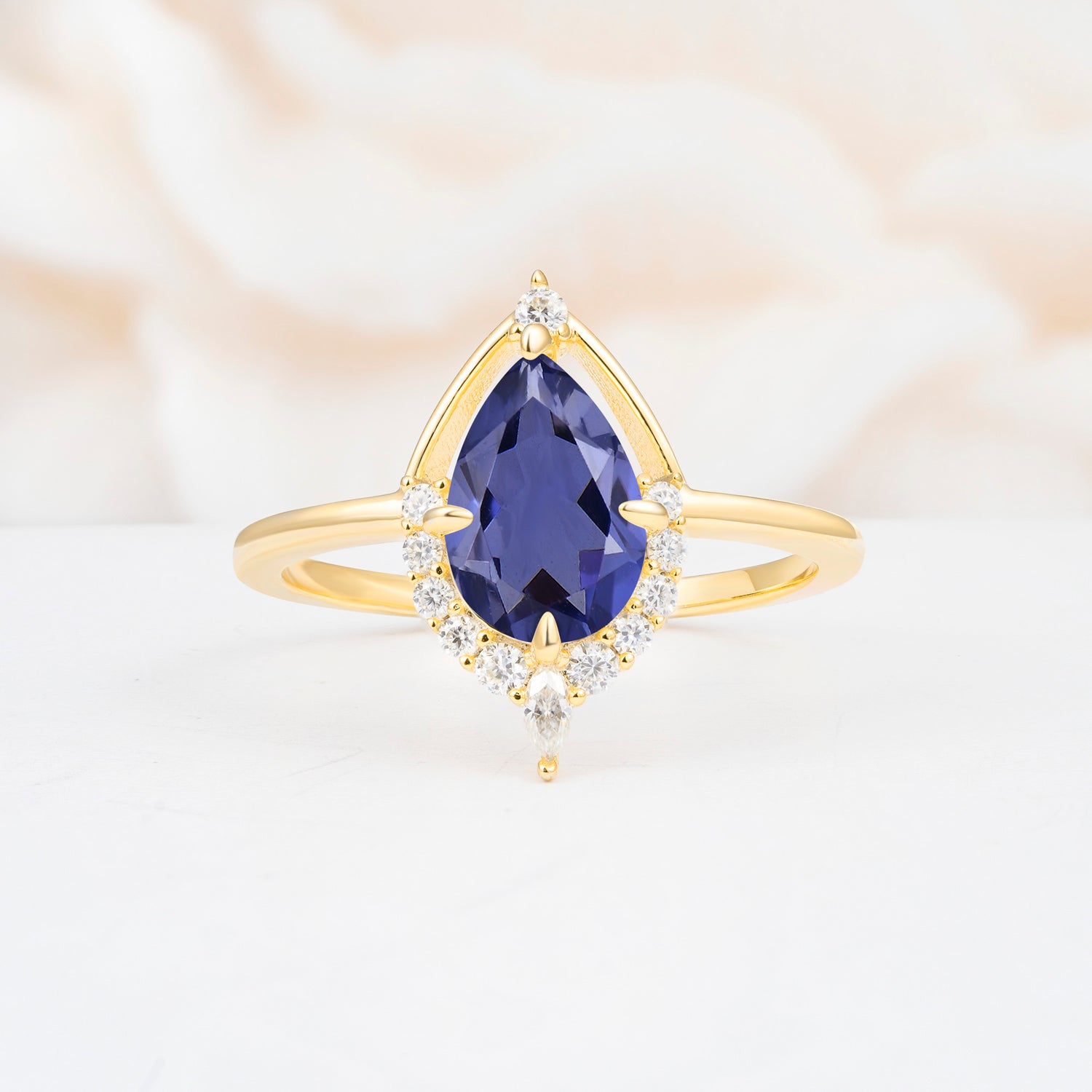 ML07057 Tanzanite Ring - Yellow-Gold