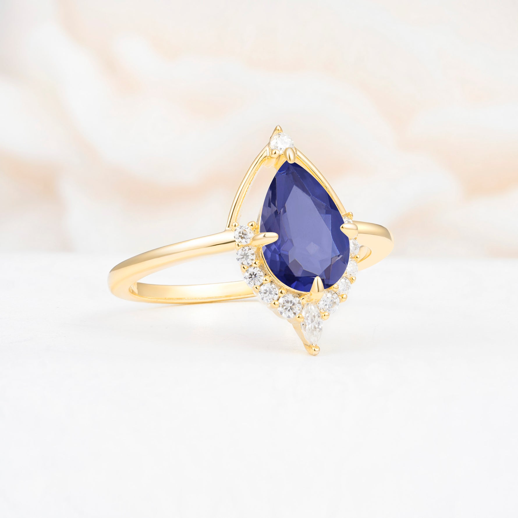 ML07057 Tanzanite Ring - White-Gold