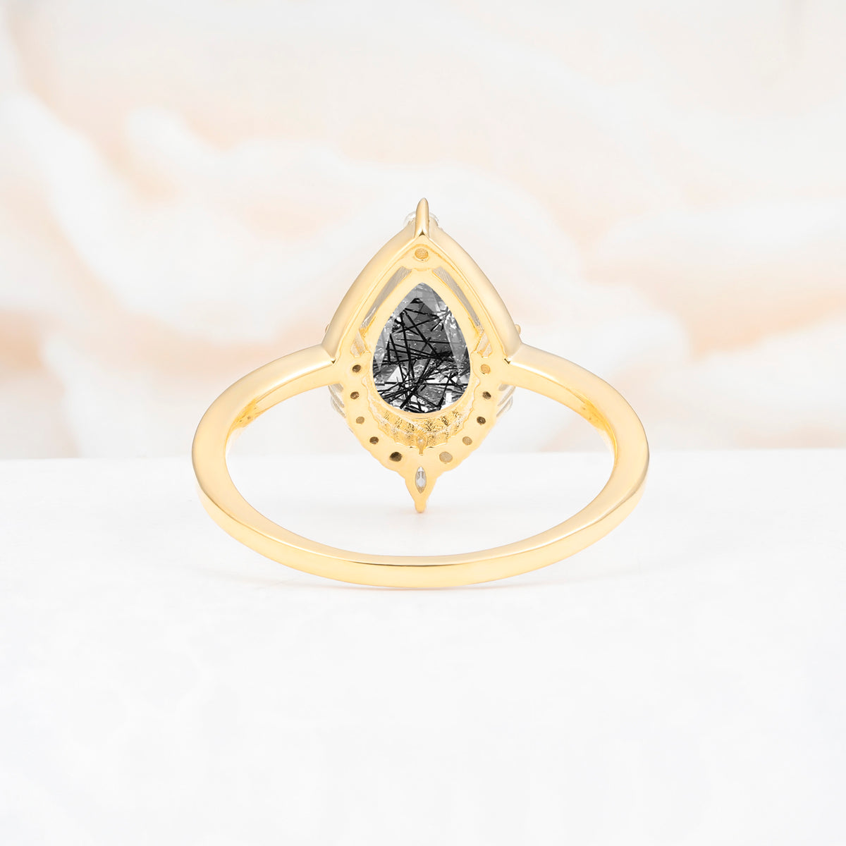 ML07057 Black Rutilated Quartz Ring - Additional view