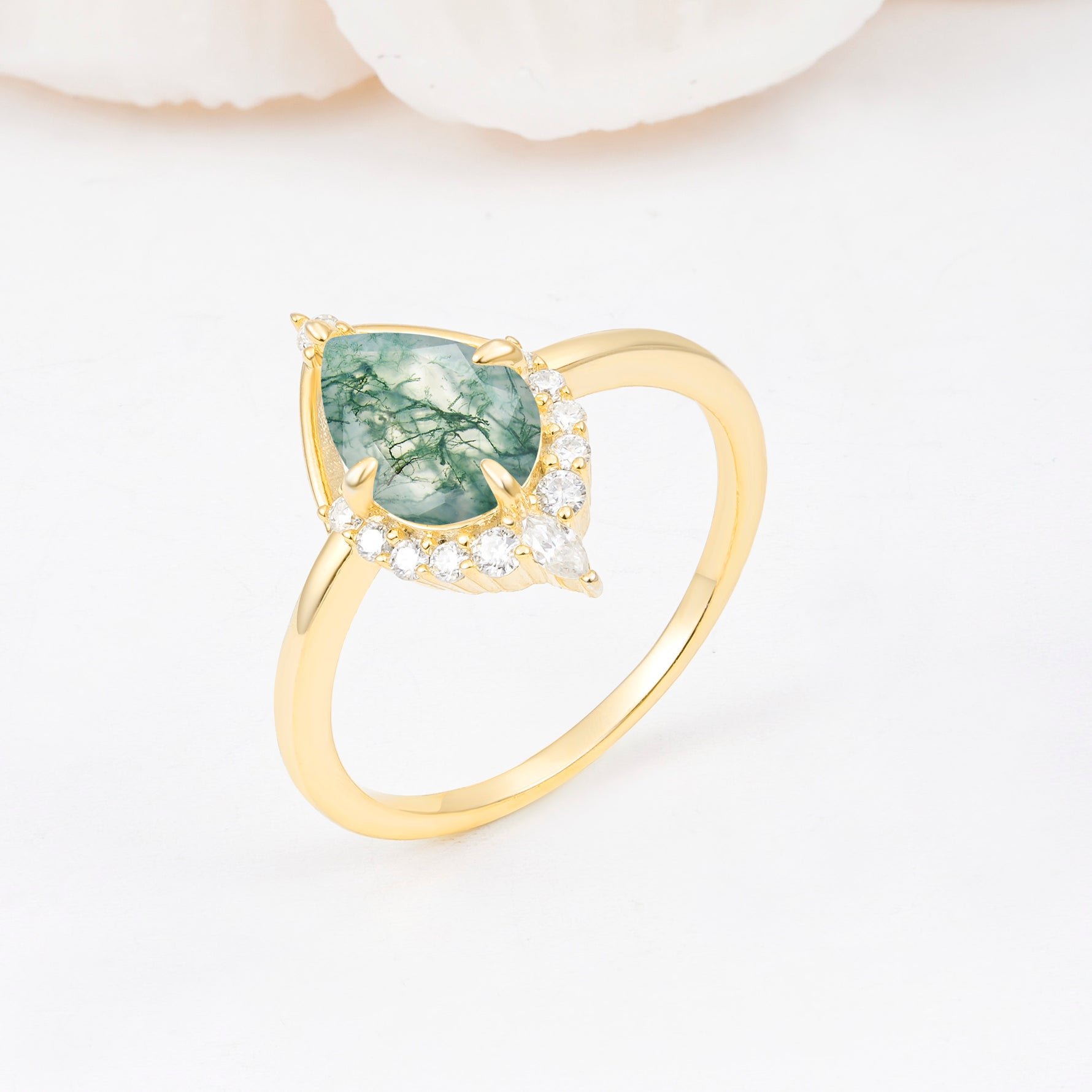 ML07057 Moss Agate Ring - Additional view