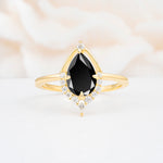 ML07057 Black Onyx Ring - Yellow-Gold