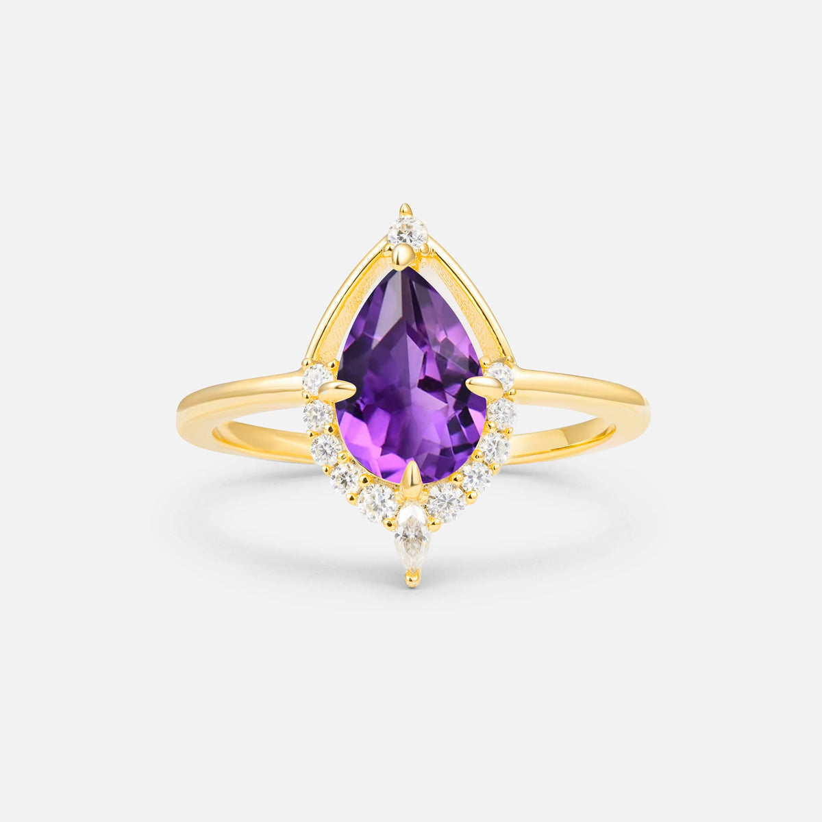 ML07057 Amethyst Ring - Yellow-Gold