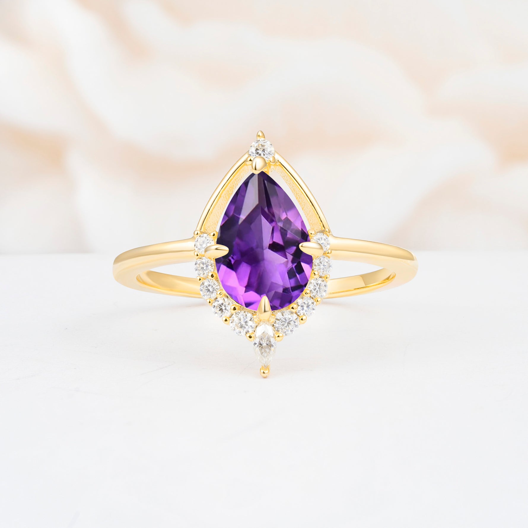 ML07057 Amethyst Ring - Yellow-Gold