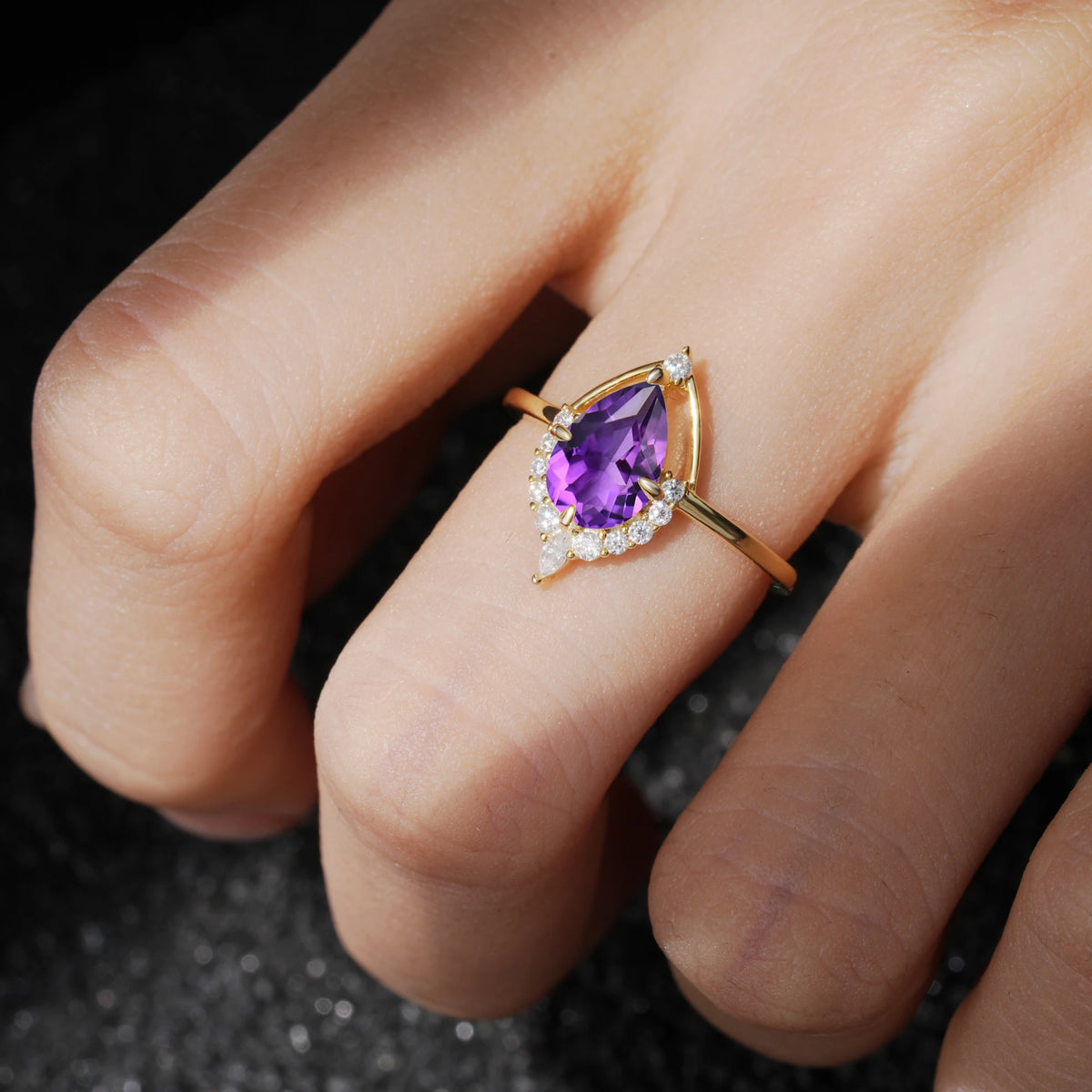 ML07057 Amethyst Ring - Rose-Gold