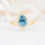 ML07057 Aquamarine Ring - Yellow-Gold