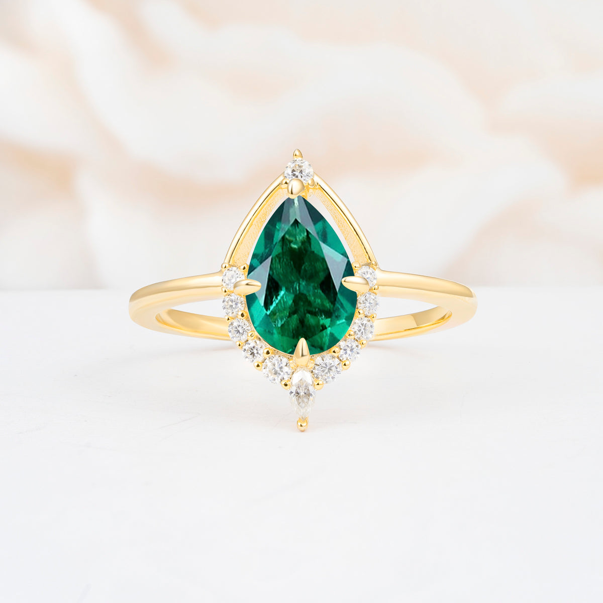 ML07057 Emerald Ring - Yellow-Gold