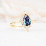ML07057 Alexandrite Ring - White-Gold