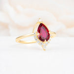 ML07057 Ruby Ring - White-Gold