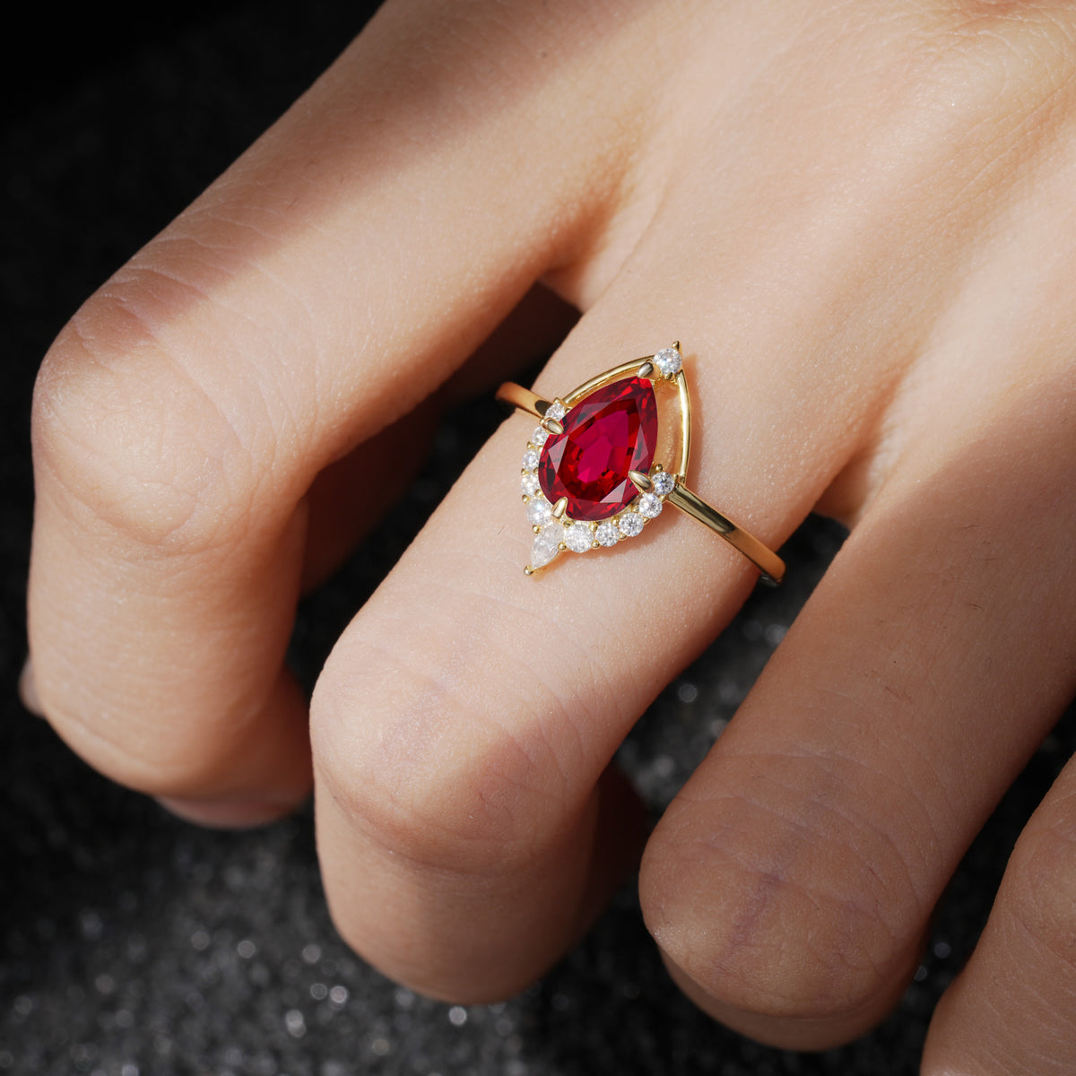 ML07057 Ruby Ring - Rose-Gold