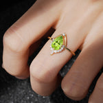 ML07057 Peridot Ring - Rose-Gold