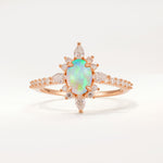 ML07058 Fire Opal Ring - Additional view