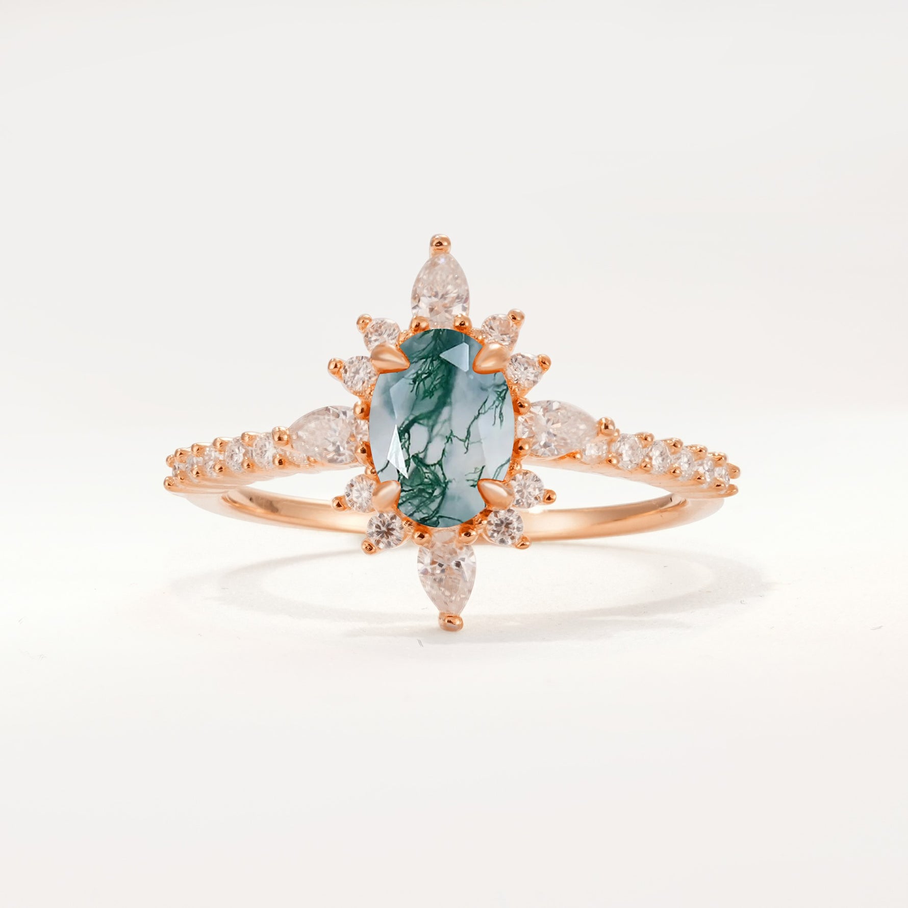 ML07058 Moss Agate Ring - Additional view