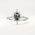 ML07058 Black Rutilated Quartz Ring - Additional view