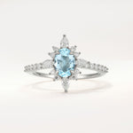 ML07058 Aquamarine Ring - Additional view