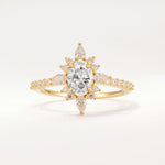 ML07058 Moissanite Ring - Yellow-Gold