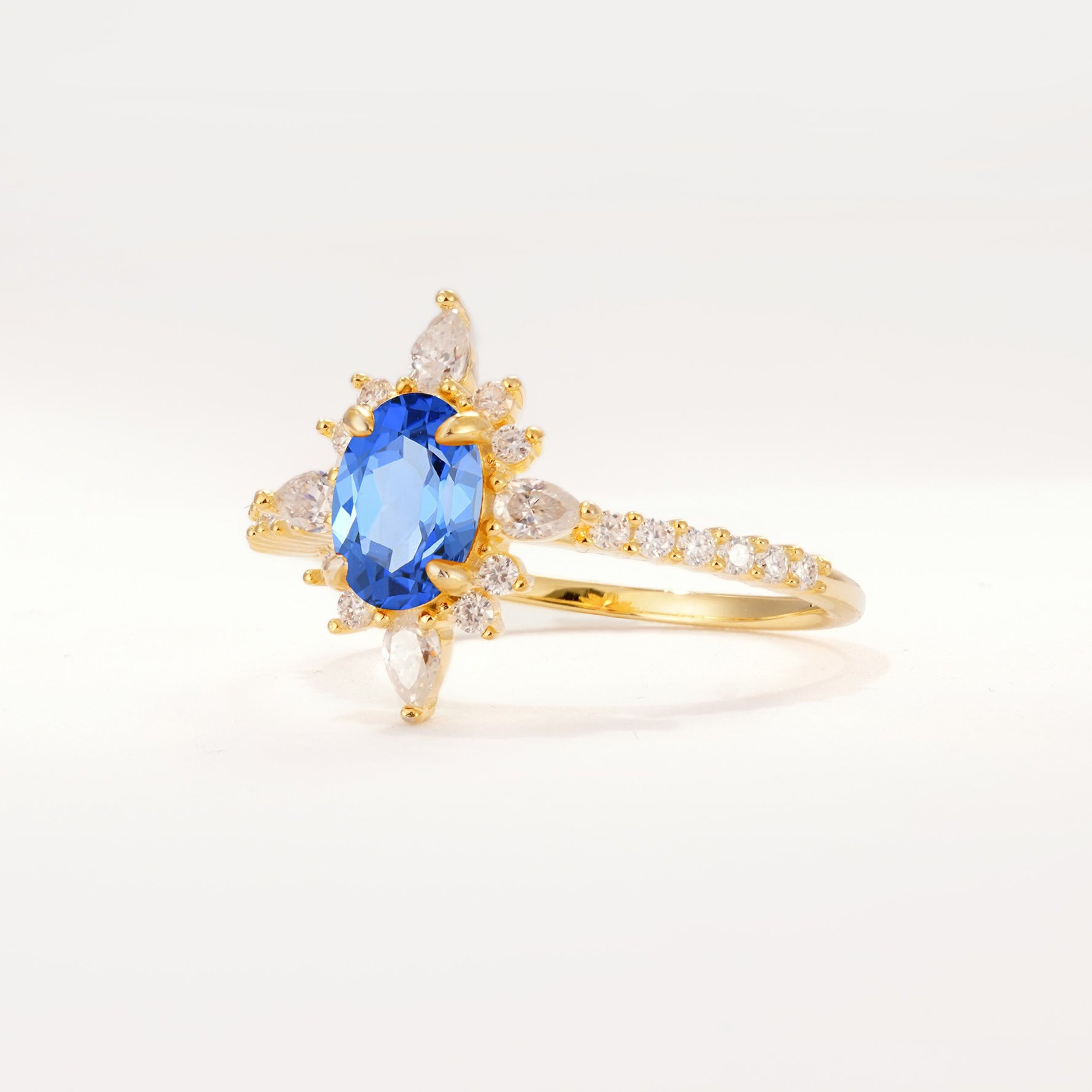 ML07058 Sapphire Ring - White-Gold