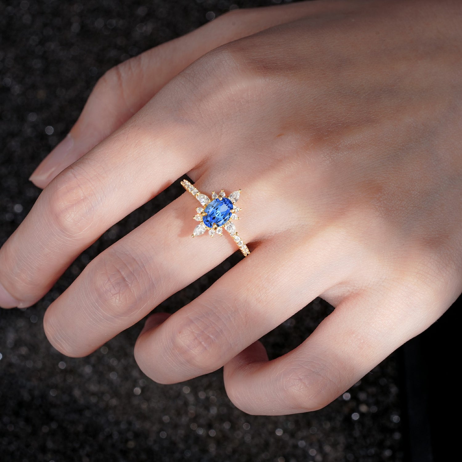ML07058 Sapphire Ring - Rose-Gold