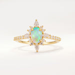 ML07058 Fire Opal Ring - Yellow-Gold