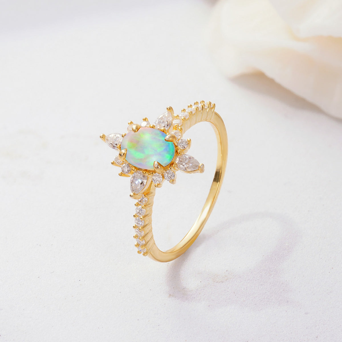 ML07058 Fire Opal Ring - Additional view