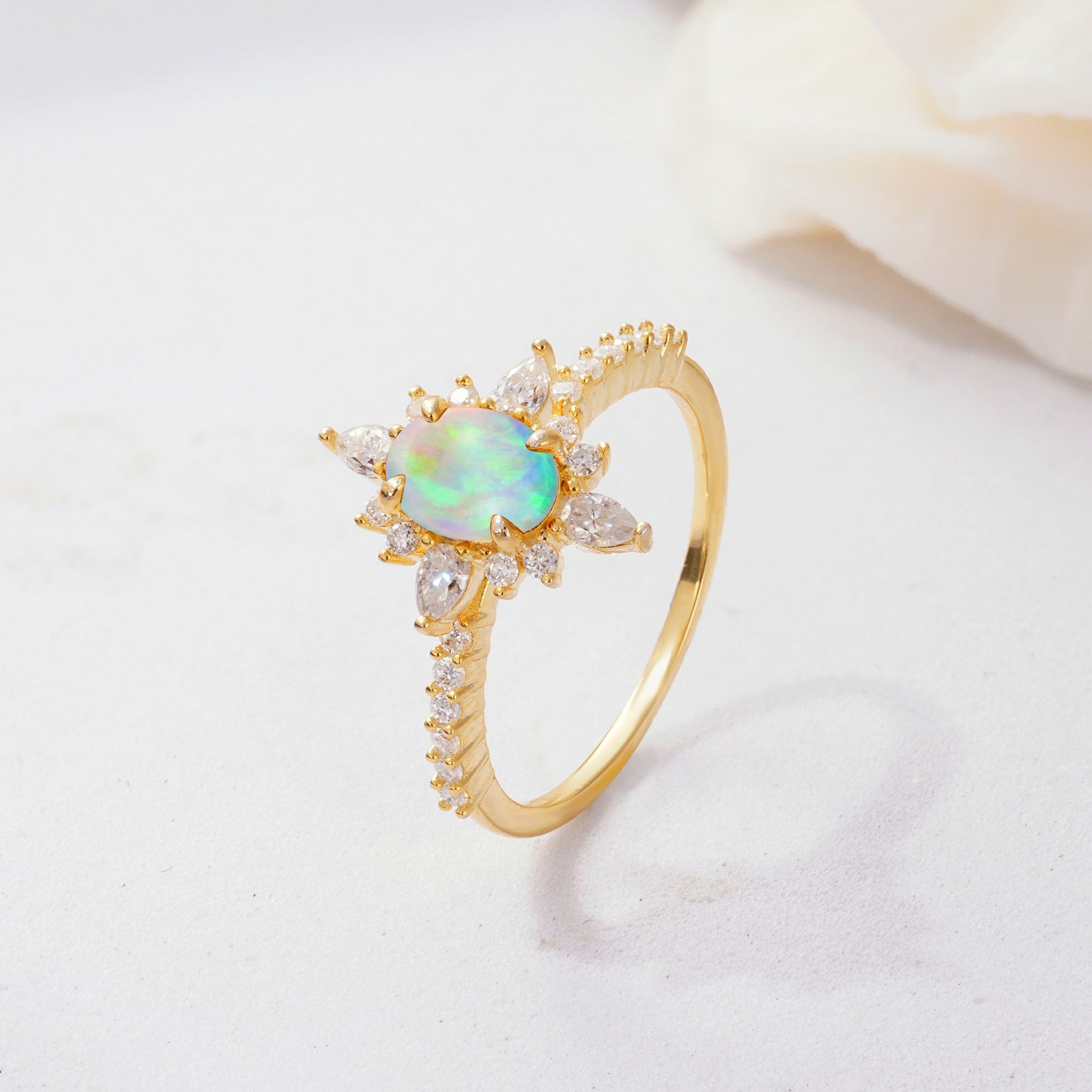 ML07058 Fire Opal Ring - Additional view