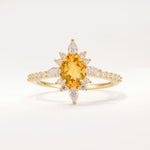 ML07058 Citrine Ring - Yellow-Gold