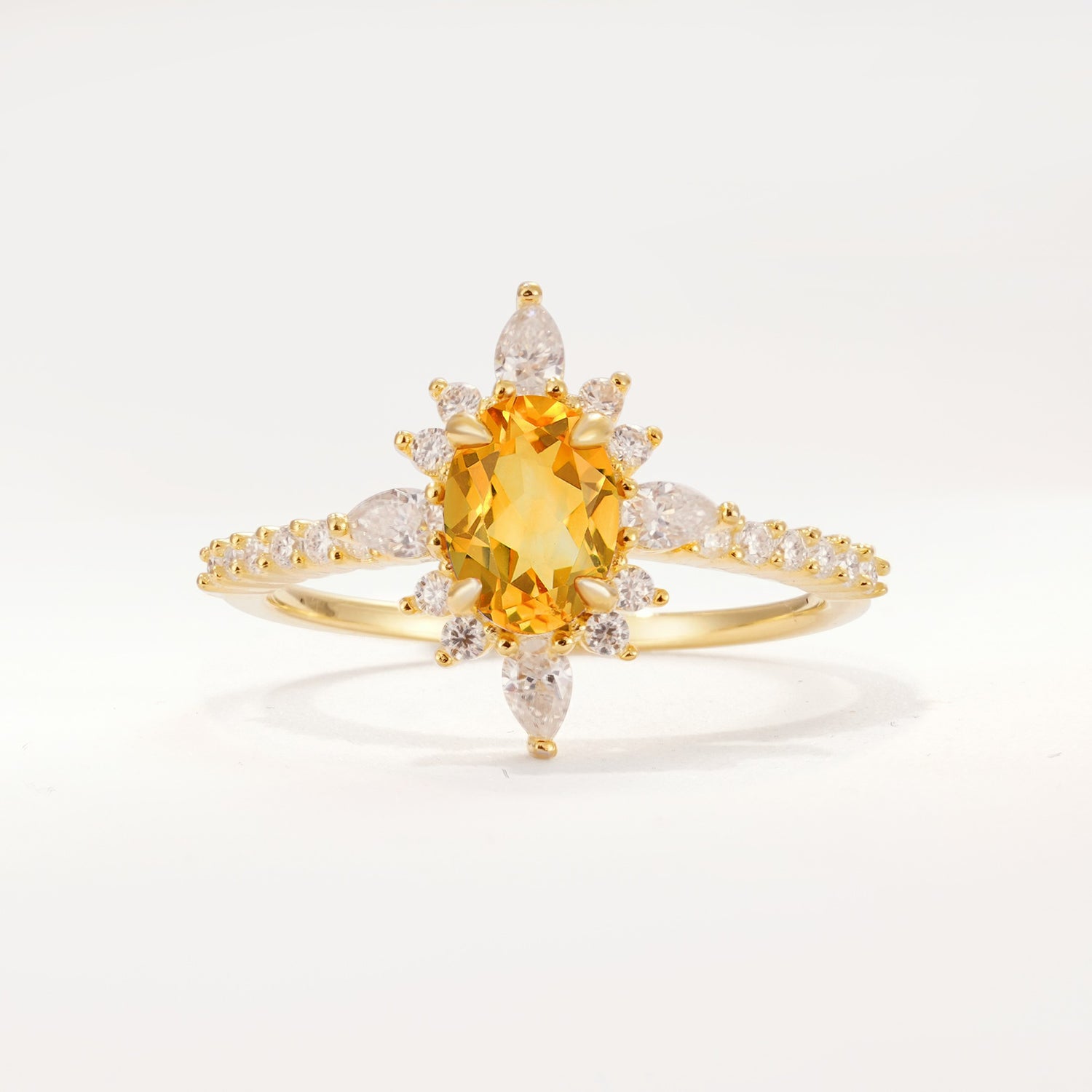 ML07058 Citrine Ring - Yellow-Gold