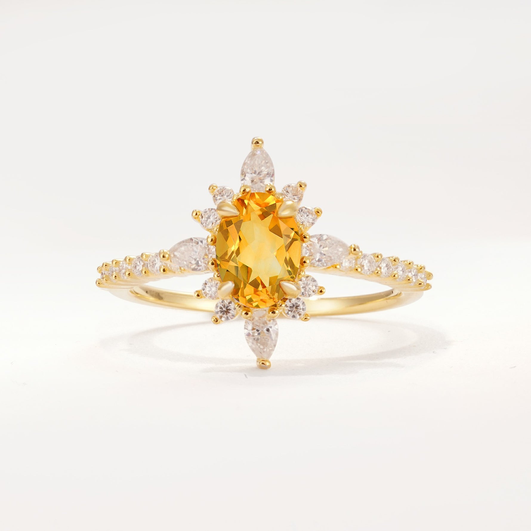 ML07058 Citrine Ring - Yellow-Gold
