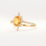 ML07058 Citrine Ring - White-Gold