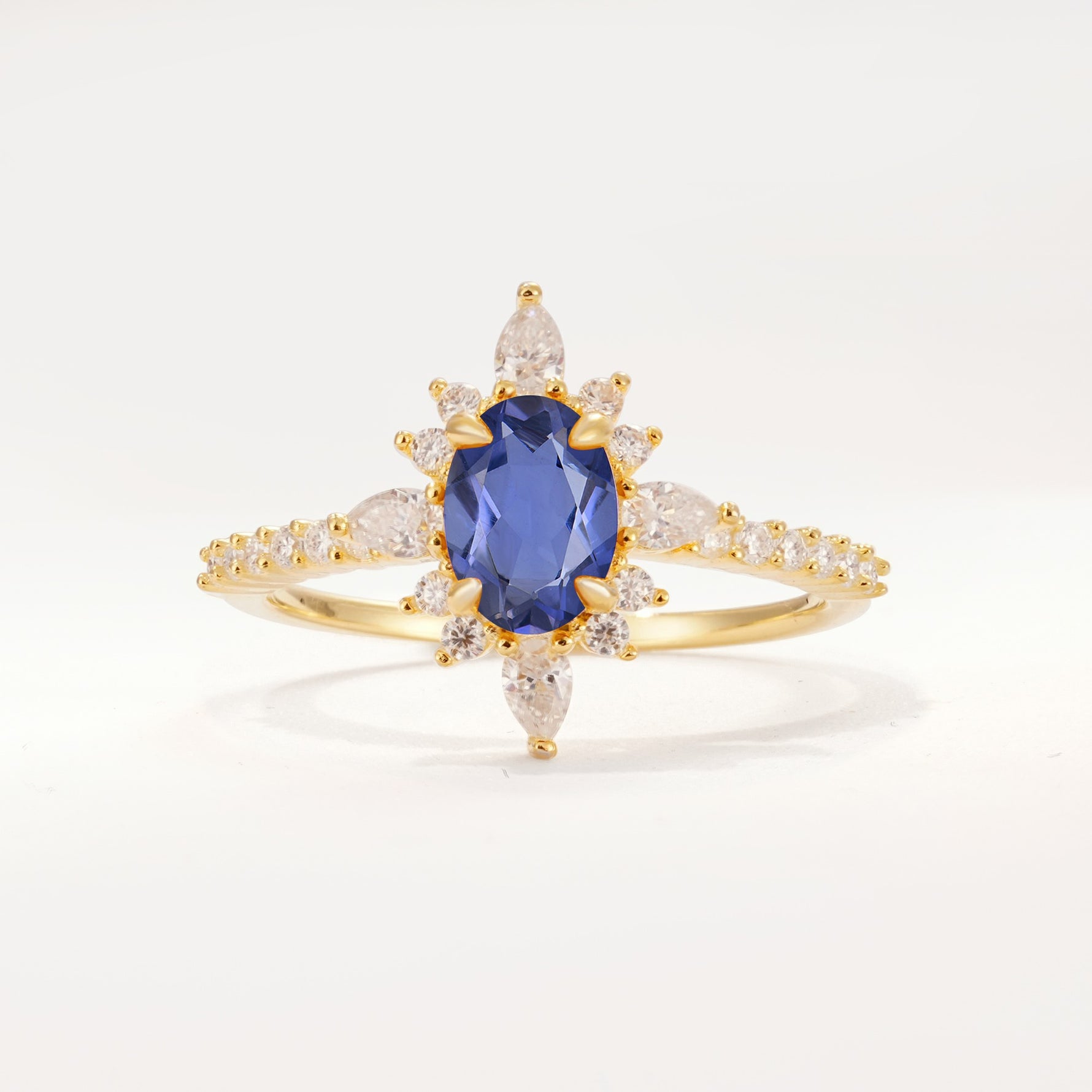ML07058 Tanzanite Ring - Yellow-Gold